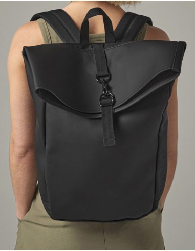 BAG-BG335-Matte PU Roll-Top Backpack